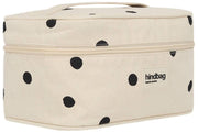 Borsa da toilette Gaspard Hindbag - a pois bianco sporco