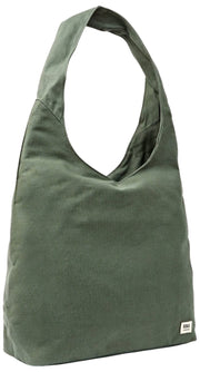 Borsa a tracolla grande in tela di cotone Roka Hoxton - verde salice