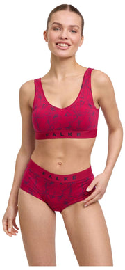 Confezione da 2 bralette bustier Falke Daily Comfort Print - Nero/Rosso