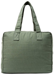 Borsa tote media in tela di cotone Roka Sloane - verde salice