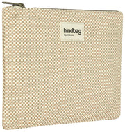 Custodia media con cerniera Hindbag Ema in tessuto - Beige nudo