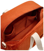 Borsa da bowling Hindbag Charlie - Velluto mattone arancione