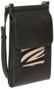 Borsa a tracolla Alice Wheeler London Mini Bloomsbury - Nera/Zebra