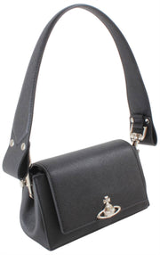 Borsa piccola Vivienne Westwood Hazel Saffiano - Nera