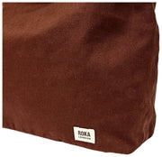 Borsa a tracolla grande in tela di cotone Roka Hoxton - Lindt Marrone