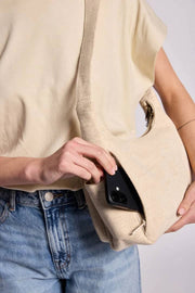 Borsa a tracolla multitasche Hindbag Emile - Juta Beige