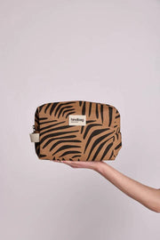 Borsa da toilette Hindbag Leon - Zebra Cannella Marrone