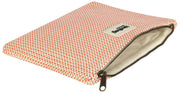 Custodia media con cerniera Hindbag Ema intrecciata - rosa corallo