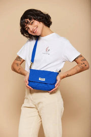 Borsa a tracolla trapuntata Hindbag Margault - blu elettrico