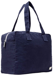 Borsa tote media Roka Sloane in tela di cotone - Blu navy