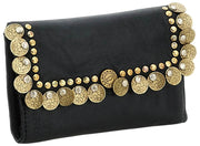 Portamonete Campomaggi Felloniche Stud - Nero/Oro