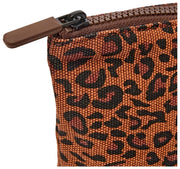 Custodia piccola in tela di cotone Roka Maida Vale - Mini Leopard Brown