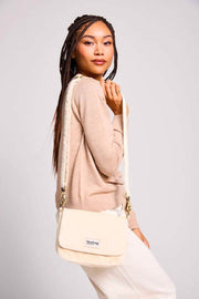 Borsa a tracolla Hindbag Margault - Velluto beige