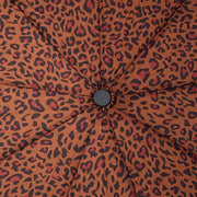 Ombrello Roka Waterloo in nylon riciclato - Mini Leopard Brown
