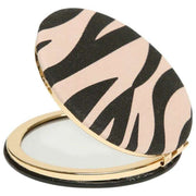 Specchio rotondo con stampa animalier Alice Wheeler London - Nero/Zebra