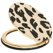 Specchio rotondo con stampa animalier Alice Wheeler London - Leopardo chiaro/Nero