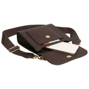 Borsa a tracolla Alice Wheeler London Bloomsbury - Marrone cioccolato