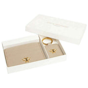 Set regalo con porta carte e portachiavi Alice Wheeler London - Beige pietra
