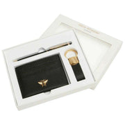 Set regalo di lusso con portachiavi e penna Alice Wheeler London Bow - Nero
