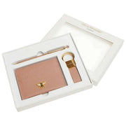 Set regalo di lusso con portachiavi e penna Alice Wheeler London Bow - Rosa