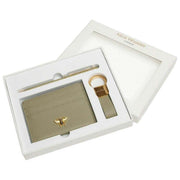 Set regalo di lusso con portachiavi e penna Alice Wheeler London Bow - Verde pistacchio