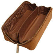 Alice Wheeler London Kensington piccola custodia da treno in pelle scamosciata - Fudge Tan