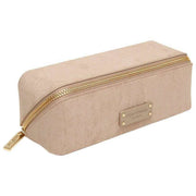 Alice Wheeler London Kensington piccola custodia da treno in pelle scamosciata - crema visone