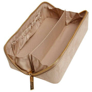 Alice Wheeler London Kensington piccola custodia da treno in pelle scamosciata - crema visone