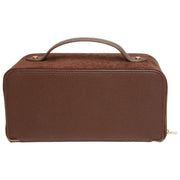 Custodia per treno in pelle scamosciata Alice Wheeler London Kensington - Marrone cioccolato