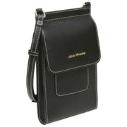 Borsa a tracolla per telefono Alice Wheeler London Sloane - Nera