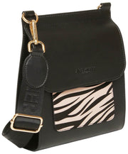 Borsa a tracolla Alice Wheeler London Bloomsbury - Nera/Zebra