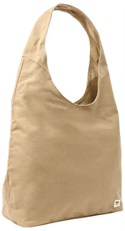 Borsa a tracolla grande in tela di cotone Roka Hoxton - Safari Beige