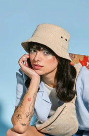 Cappello da pescatore Hindbag Bob - Juta Beige