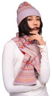 Sciarpa accogliente Powder Fair Isle - Mix crema
