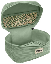Borsa da toilette Gaspard Hindbag - Velluto verde menta