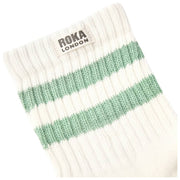 Calzini Roka Windsor Stripe Crew - Verde Matcha