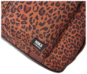 Borsone piccolo in tela riciclata Roka Gatwick - Mini Leopard Brown