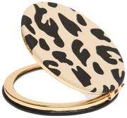 Specchio rotondo con stampa animalier Alice Wheeler London - Leopardo chiaro/Nero