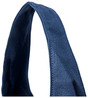 Borsa a tracolla grande in tela di cotone Roka Hoxton - Blu ammiraglio
