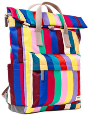 Zaino medio Roka Canfield B in tela riciclata - Wide Multi Stripe