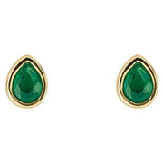 Beginnings May Semi-Precious Birthstone Earrings - Gold/Green