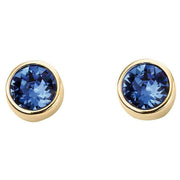 Beginnings September Crystal Birthstone Earrings - Gold/Blue