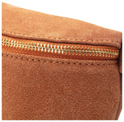 Borsa a tracolla grande in pelle scamosciata Elie Beaumont - Marrone chiaro