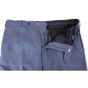 BRUHL Robert Lightweight Wool Mix Smart Trousers - Blue
