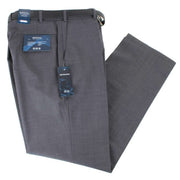 BRUHL Steward Classic Plain Front Wool Mix Trousers - Mid Grey