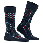 Burlington Dot Socks - Marine Navy