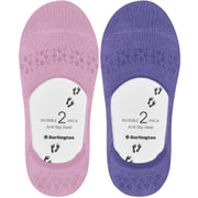 Calzini invisibili Burlington Everyday, confezione da 2 - Foxglove Lilla