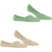 Calzini invisibili Burlington Everyday - Confezione da 2 - Verde persiano