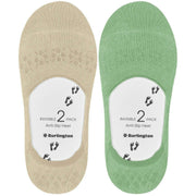 Calzini invisibili Burlington Everyday - Confezione da 2 - Verde persiano
