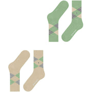 Calzini Burlington Everyday Argyle - Confezione da 2 - Beige crema
